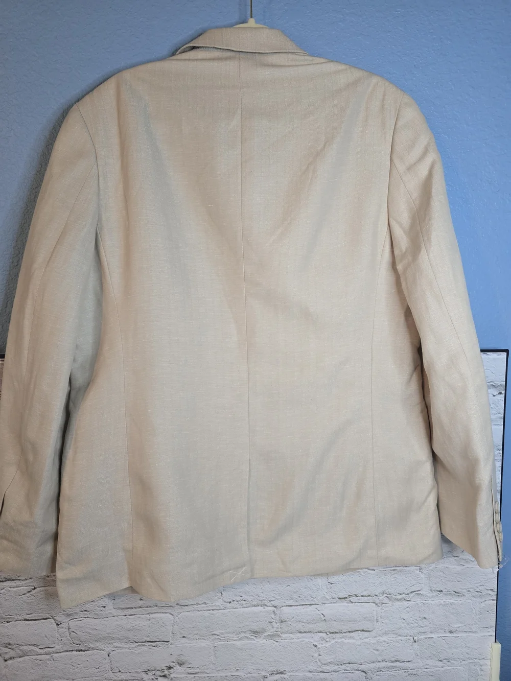 Liz Claiborne Men's Light Cream Two-Button Blazer Sz L